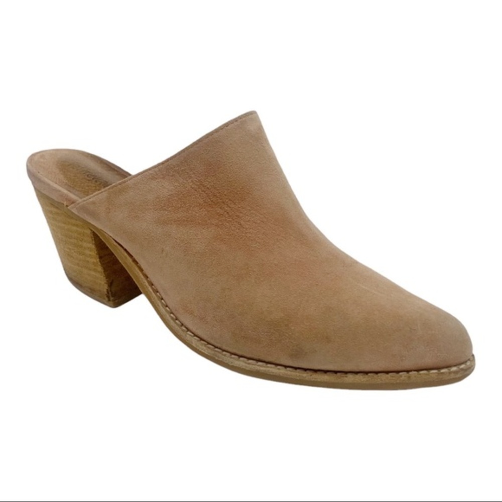 Jeffrey Campbell Favela 2 Suede Block Heel Mules Clogs Dusky Pink Size 9.5 - Picture 4 of 13